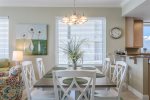 Bright Dining Area with Seating for 8 at the Table and More at the Breakfast Bar